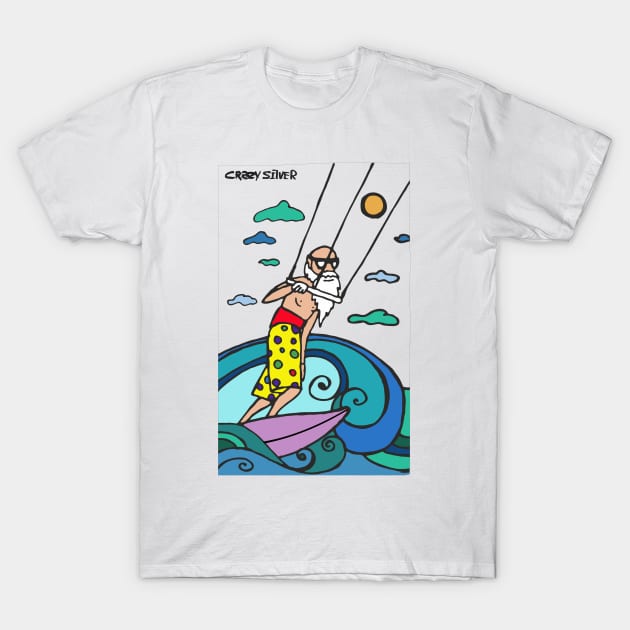 Grandpa go kitesurfing T-Shirt by CRAZY SILVER